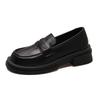 British Style Platform Leather Shoes Female Authentic Leather Loafers Spring New Slip-on Soft Bottom Mary Jane Shoes
