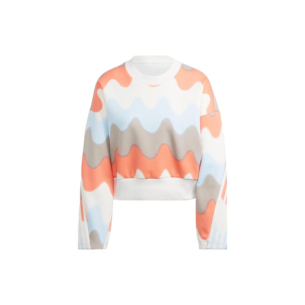 Adidas X Marimekko Sweatshirt With Round Neck Women Sweatshirt Coral-Pink IC6351