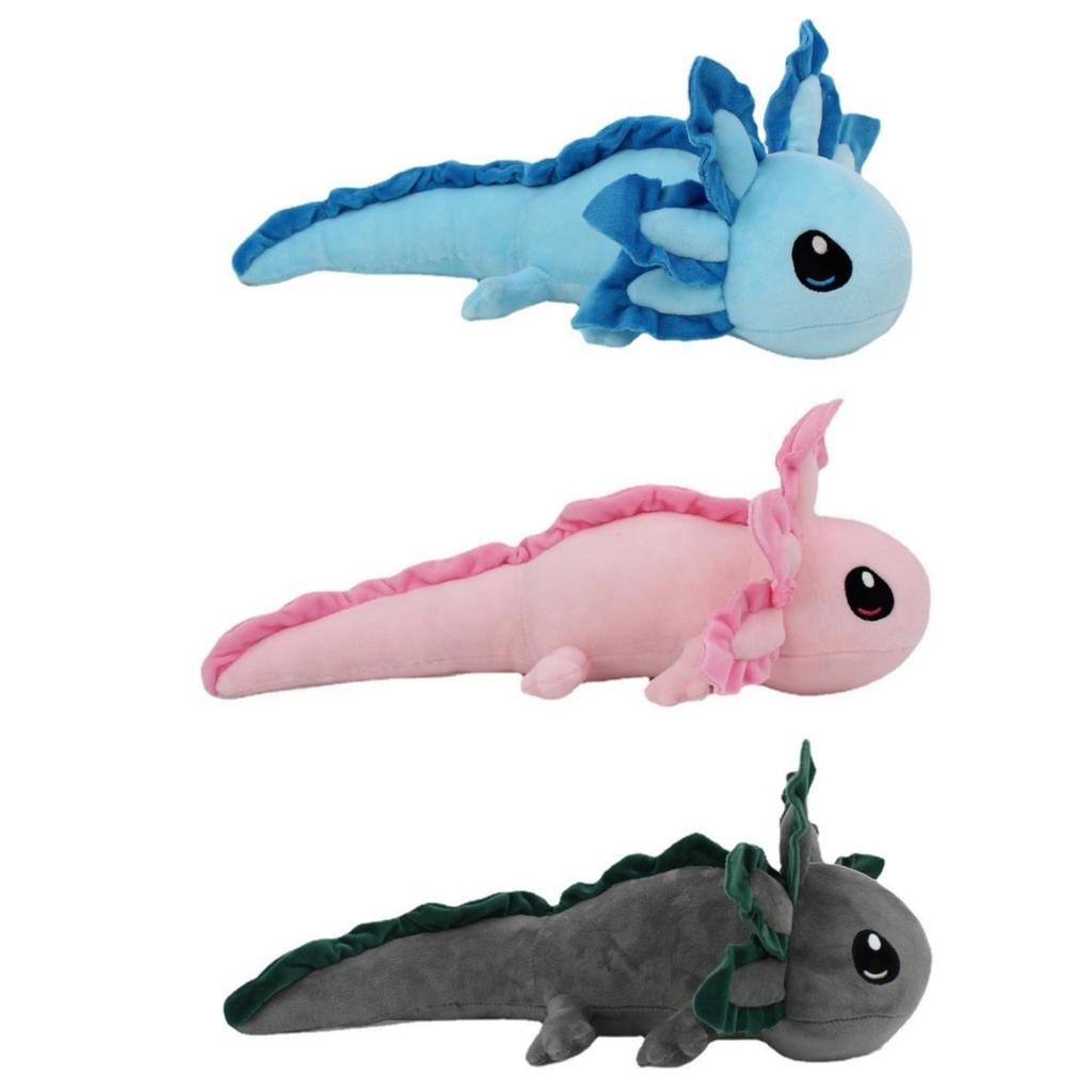 New Cartoon Simulation Salamander Doll Cute Axolotl Plush Toy Hexagonal Dragonfish Doll