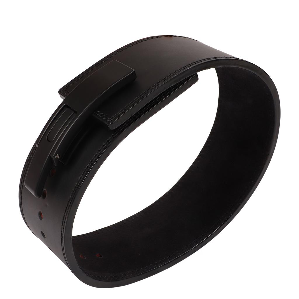 Мужской фитнес-пояс из коровьей кожи для тяжелой атлетики, силовой пояс, регулируемый пояс для бодибилдинга, протектор талии, черный