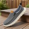 Summer Men's Casual Shoes Unisex Minimalist Beige Canvas Loafers, Slip On Classic Comfortable Travel/driving Casual Sneakers