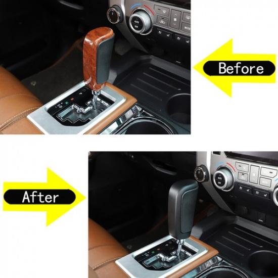 Matte Black Gear Shift Knob Head Decor Trim For Toyota Tundra 2007-
