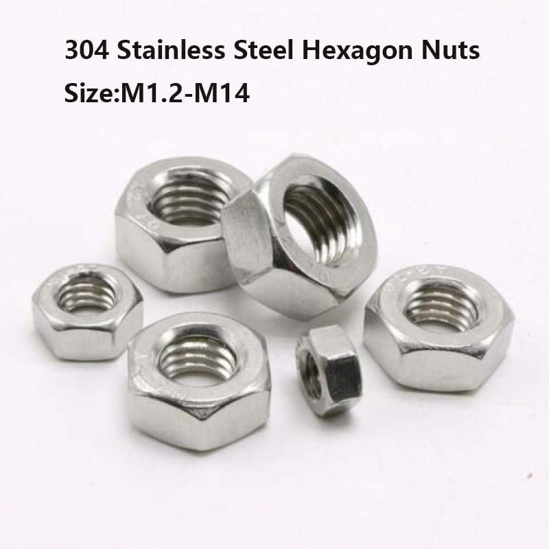 Шестигранные гайки из нержавеющей стали 304