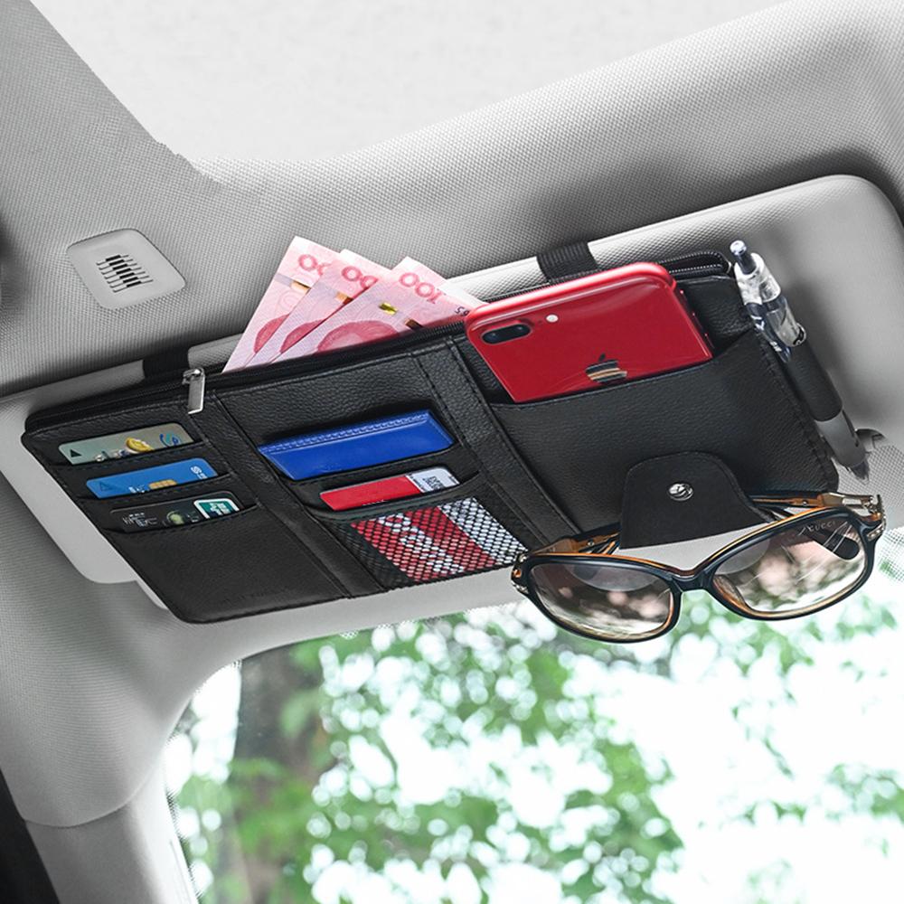 Car Sun Visor Organizer Interior Pocket Pen Glasses Bag Storage Holder 29x15cm