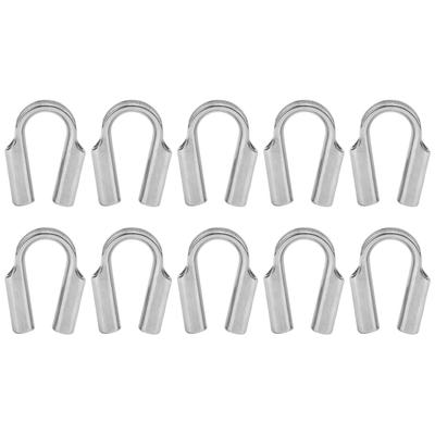 10 шт. трубчатый коуш из нержавеющей стали 304, трос для лебедки, стальная проволока, защита, аксессуары для лодок M6