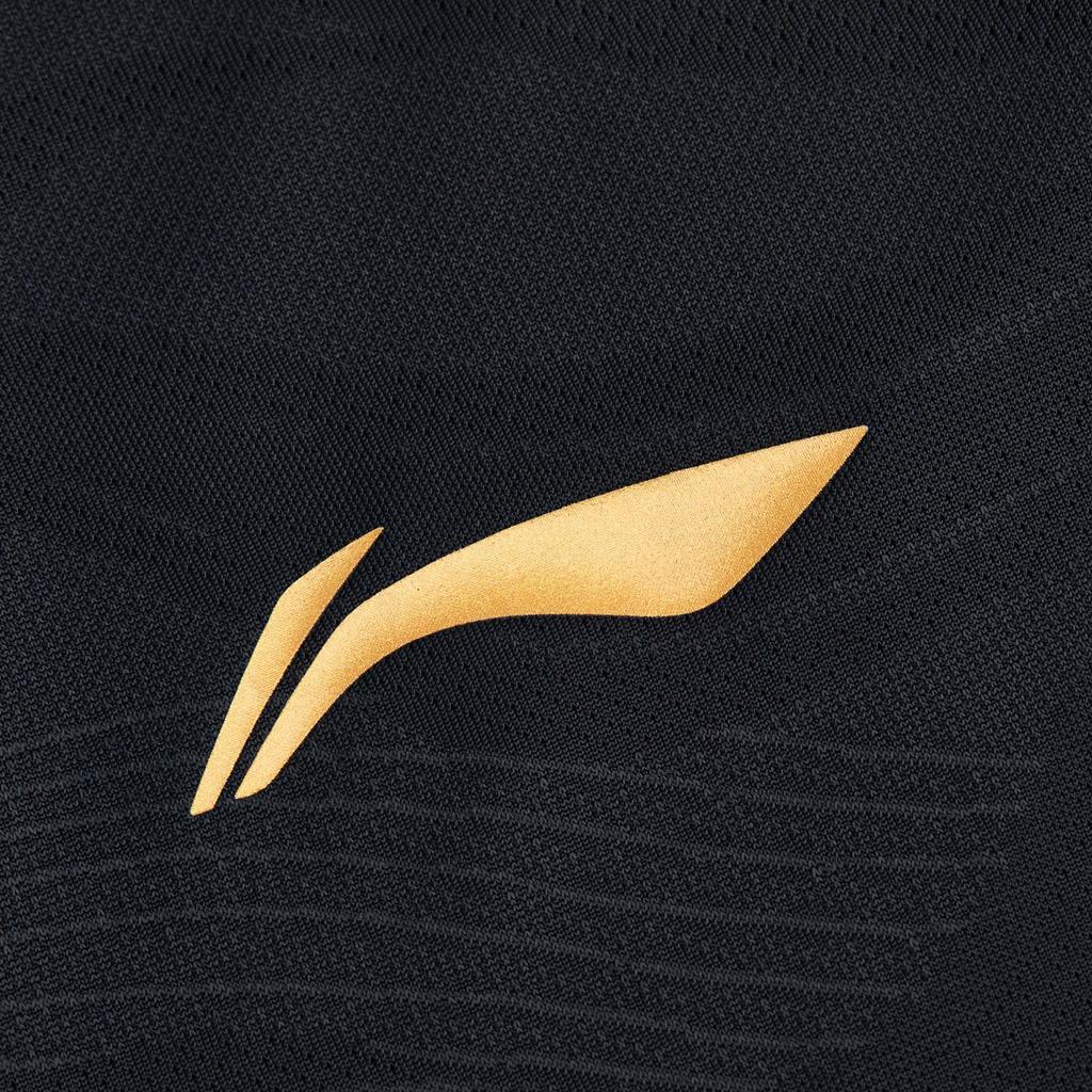 Li Ning Серия Бадминтон Спортивный Повседневный Простой Футболка с Коротким Рукавом Бадминтон Унисекс Топы Черный AAYV165-1