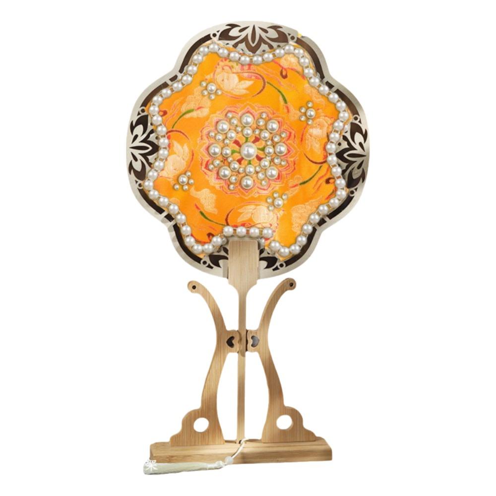 Chinese Style Handheld Fan Vintage Handmade Ancient Style Fan DIY Material Pack with Tassel Embroidery Fan Dance Performance