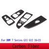 Для BMW 7 серии F01 F02 G11 G12 ABS серебро/углеродное волокно автомобильный переключатель подъема окна кнопка рамка крышка отделка наклейки автомобильные аксессуары