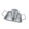 Beer Can Chicken Roaster Stand Stainless Steel Holder Reusable Grilling Cookware Roasting Pan Grill