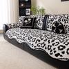 1 шт. Новый леопардовый жаккардовый шенилловый диванный коврик – Нескользящее диванное полотенце неправильной формы Всесезонный чехол для дивана Мебель Домашний декор