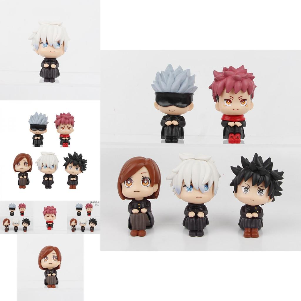 Adorable Jujutsu Kaisen Sitting Plush Doll Five Satoru Gojo Toy Figure Collectible