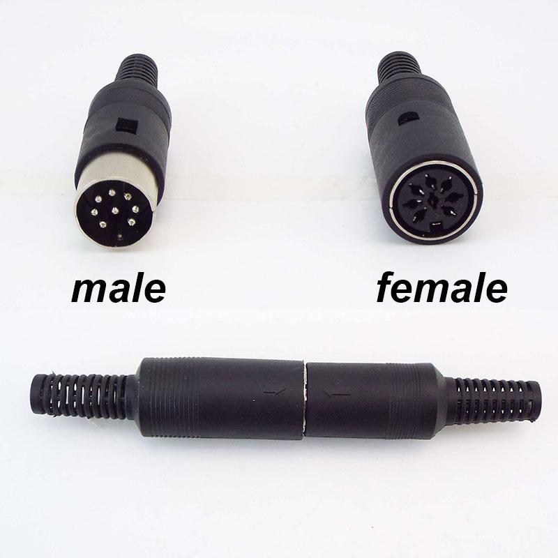 Адаптер аудио DIN 3/4/5/6/7/8 Pin DIN Male Female Plug с пластиковой ручкой Female Socket Корпусной разъем для крепления на панель