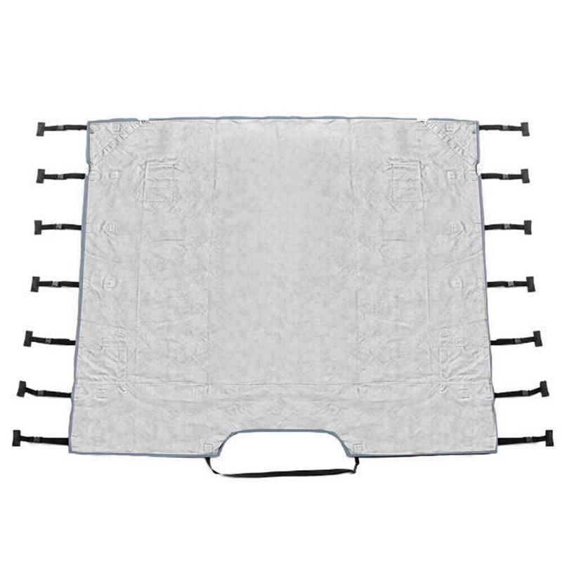 1Set Universal Caravan Front Towing Cover Protector + 2 LED Light Guard Shield Grey RV Parts & Accessories