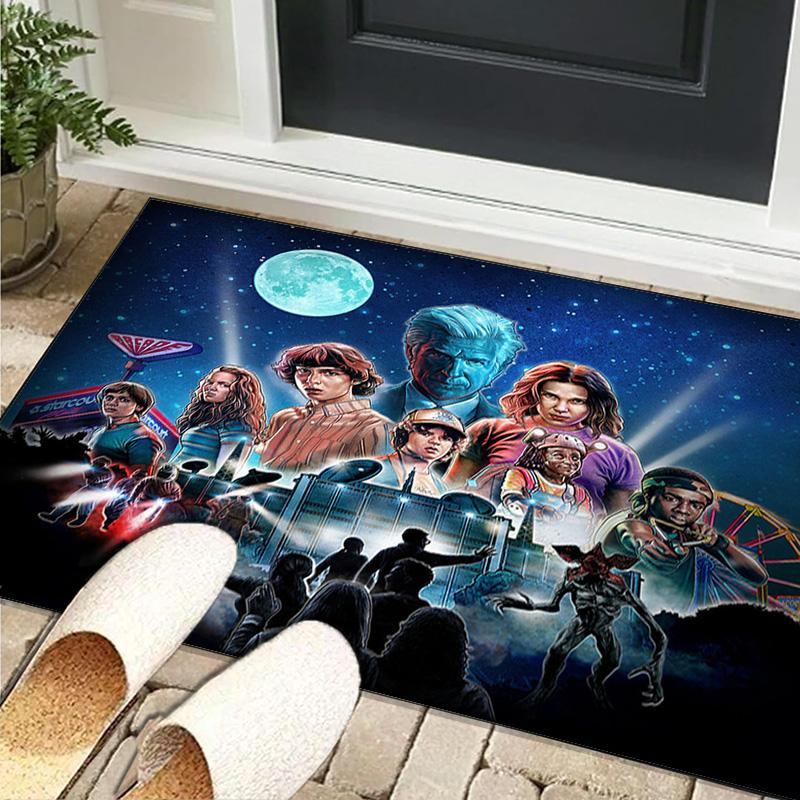 1PC rug Stranger Eleven Upside Down Carpet, Chair Rug,Area Rug for Office Bedroom living rooms bedroom, Doormat decor Christmas fan gifts