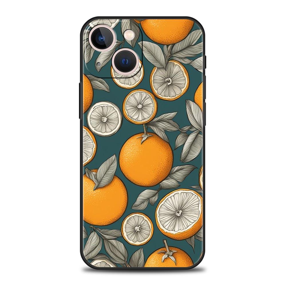 Летний чехол-бампер с принтом лимона и свежих фруктов для iPhone 17 16 15 14 13 12 11 Pro Max 17 Air Plus, противоударный, из мягкого ТПУ