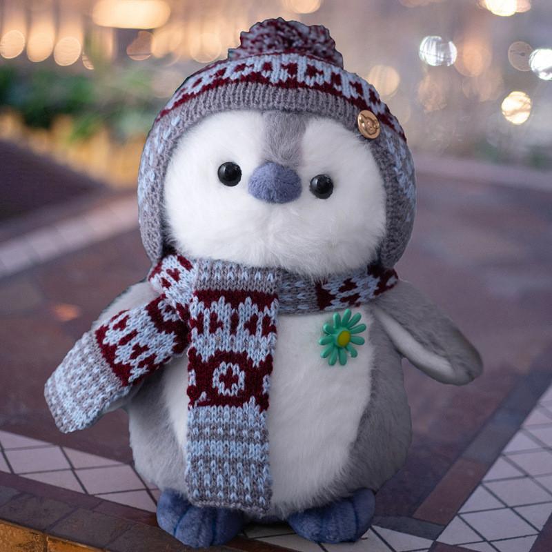 Scarf Penguin Plush Toy Cartoon Child Bedroom Decoration Scene Doll Backpack