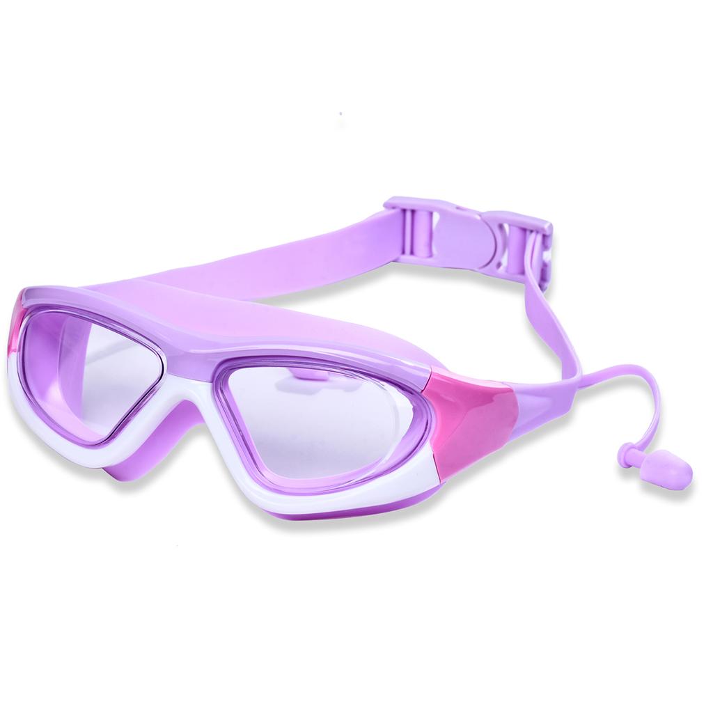 High-definition Kidsren's Swimming Goggles For Boys And Girls Anti-fog Swimming Goggles Large-frame Goggles Comfortable Silic