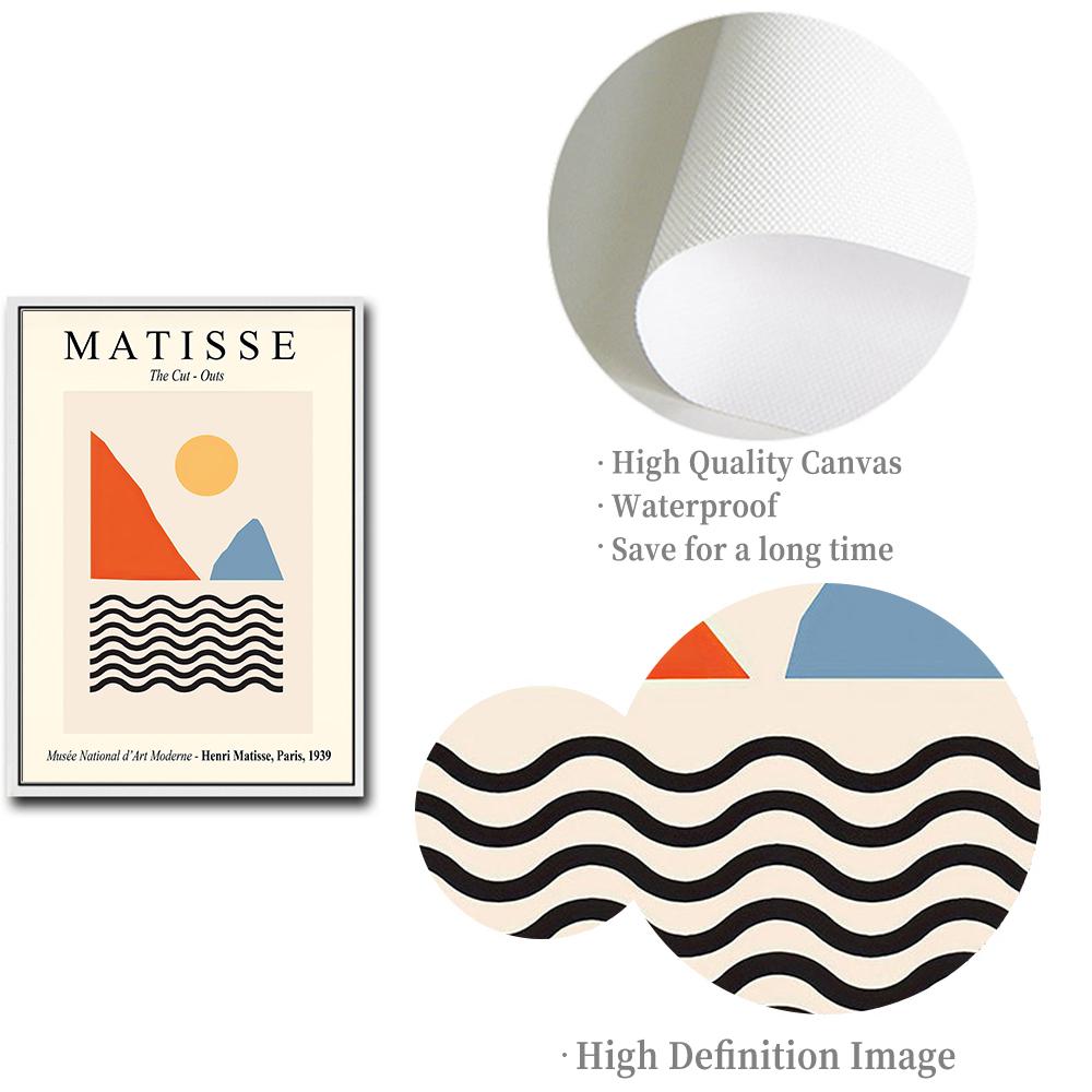 Matisse Geometry Wall Art Decor Poster Neutral Abstract Line Face Canvas Prints Modern Minimal Wall Pictures For Living Bed Room