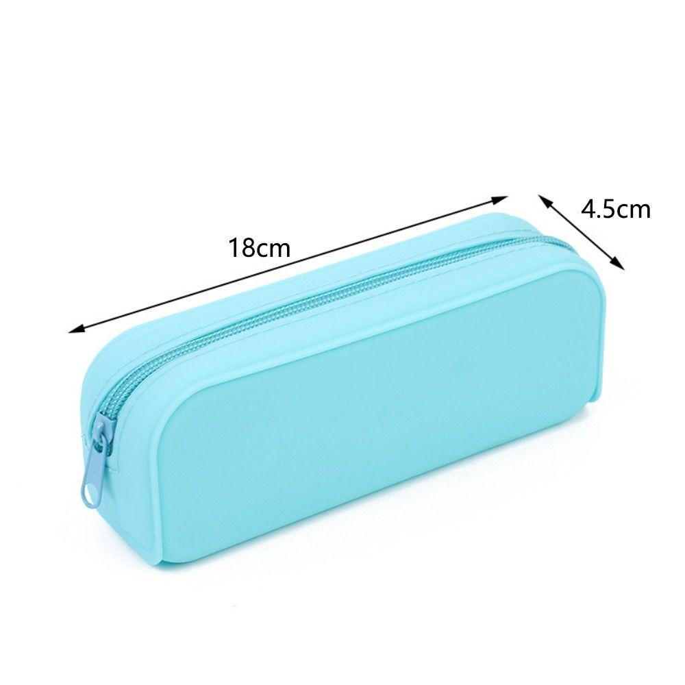 Large Capacity Silicone Pencil Case Waterproof Pen Bag School Supplies Stationery Bag Student