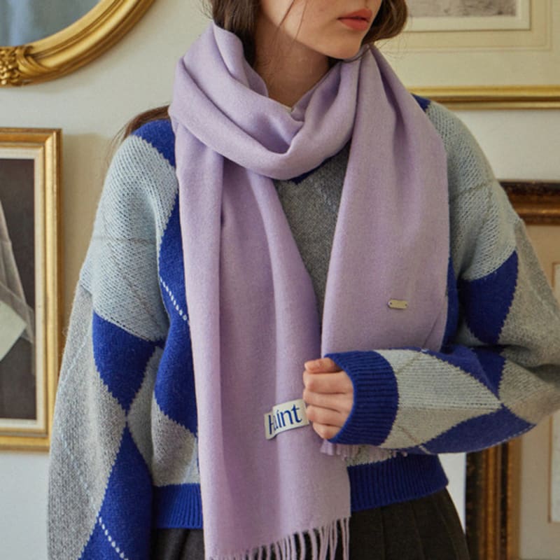 HAINT WINTER PREMIUM WOOL MUFFLER_10colors_PURPLE