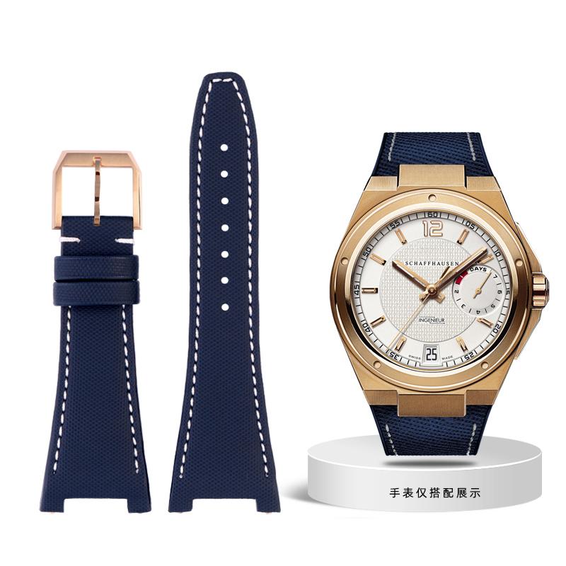 Нейлоновый кожаный ремешок для часов IWC Engineer, ремешок с вырезом, серия IW500501 IW378507 IW322703, черный спортивный холщовый ремешок для часов
