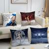 Singer LLola IIndigo EL cushion cover Living Room Accent Couch Back Support Square Lounge Restful Nap Companion Pillow Case