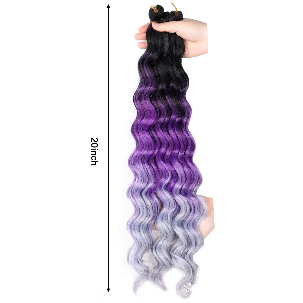 Chemical Fiber High-temperature Silk Wig Hair Handle Wave Crochet Hair Curved Hair Handle Crochet Hair Braided Dirty Braid Wig