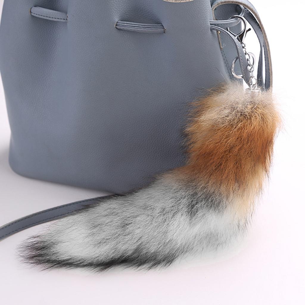 Модный брелок-подвеска, стильный аксессуар для сумки, брелки в виде лисохвоста, современный брелок для ключей, сумка-шарм, украшение для ключа