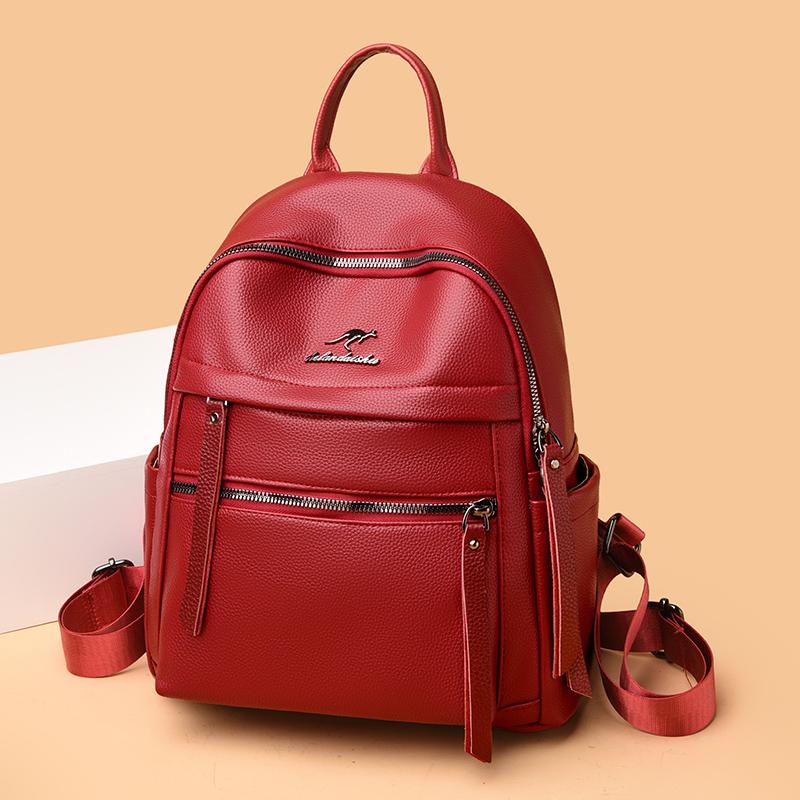 Роскошный кожаный женский рюкзак большой вместимости, женские дорожные брендовые школьные сумки, сумки для девочек
