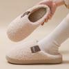 Уютные зимние хлопковые тапочки для пары: Нескользящая, Толстая подошва, Теплый плюш