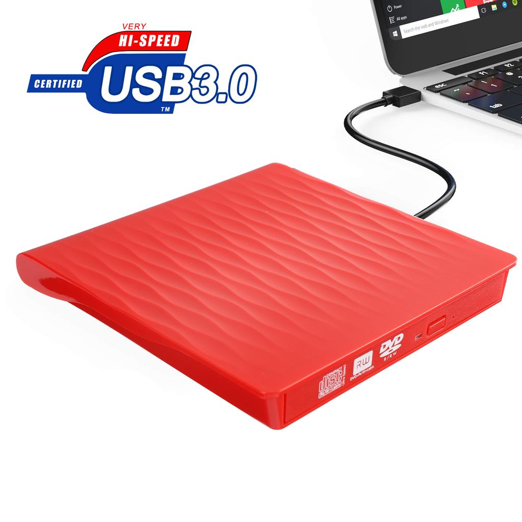 Внешний привод CD-DVD, тонкий внешний USB 3.0, записывающее устройство записи компакт-дисков и DVD-дисков, высокоскоростная передача данных, USB-оптические приводы, плеер для MacOS Windows