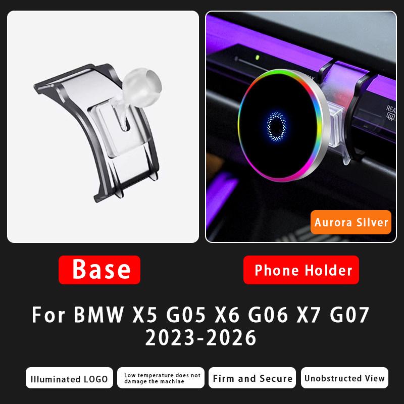For BMW 3 5 7 Series X3X4X5X6X7 G01 G02 G05 G06 G07 G27 G45 G60 G70 -2026 15W Magnetic Wireless Charging Car Phone Holder