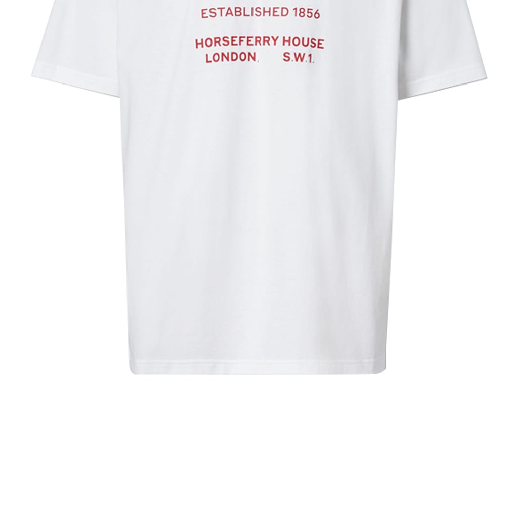 Burberry Футболка Horseferry Унисекс Белый 80172251