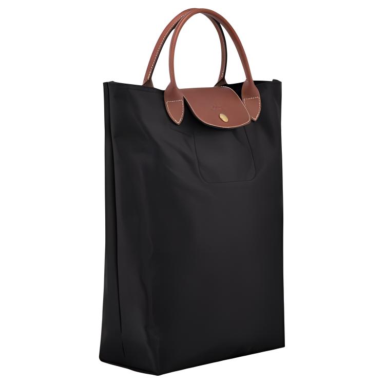 Longchamp Сумка Le Pliage Medium с золотыми акцентами и застежкой-кнопкой Женские сумки Черный 10168089001