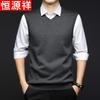 Men's V-Neck Wool Blend Knit Vest