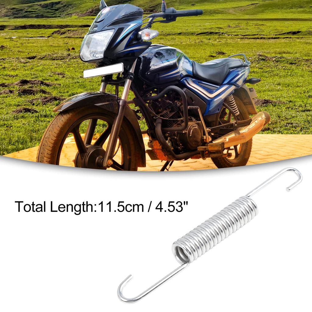 ACROPIX Motorcycle Kickstand Side Bracket Return Spring Compatible with TVS Star Silver Tone 1pcs