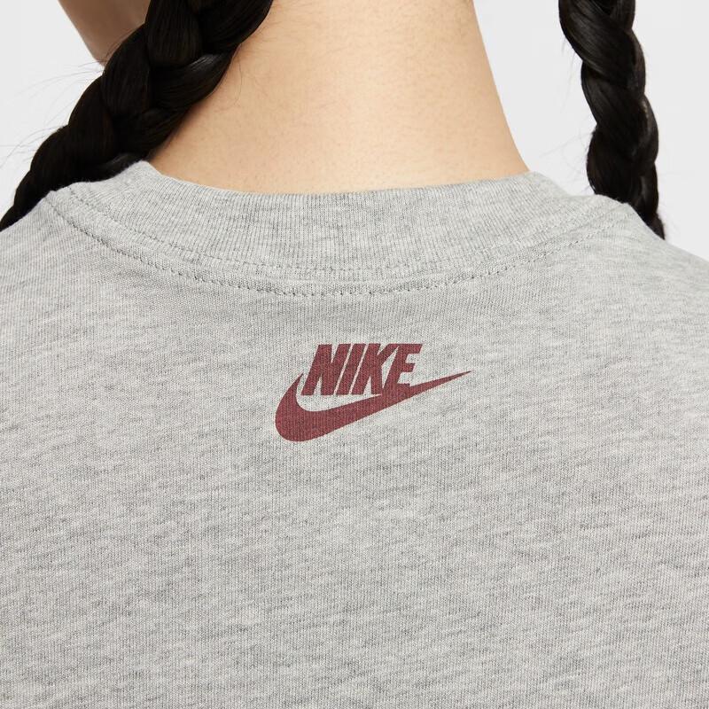 Nike Sportswear Casual Retro Short Sleeve Regular T-Shirt Women T-Shirts Gray IH0825063