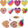 100-500pcs Red Heart Sticker for Valentine's Day Paper Packaging Sticker Valentine's Love Decorative Stickers 1inch Gift Decor