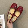Fashion Bailamos 2025 Brand New Women Flats Low Heel Shoes Square Toe Retro Mary Janes Pumps Casual Spring Loafers Ballerina Shallow Bal