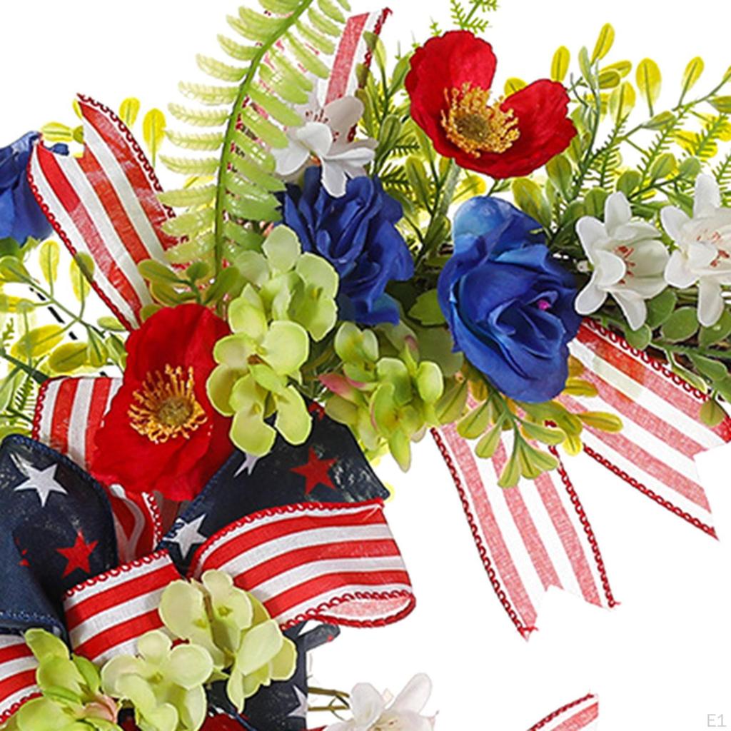 Patriotic Wreath July 4TH Door Sign Artificial Garland for Hotel Wall Outdoor Living Room