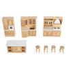 1:12 Scale Wooden Dollhouse Cabinet Furniture Stimulation Realistic Miniature Kitchen Cabinets