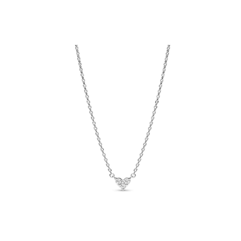Pandora Solid Color Decoration 925 Silver Cubic Zirconia Necklace Women necklace 393014C01