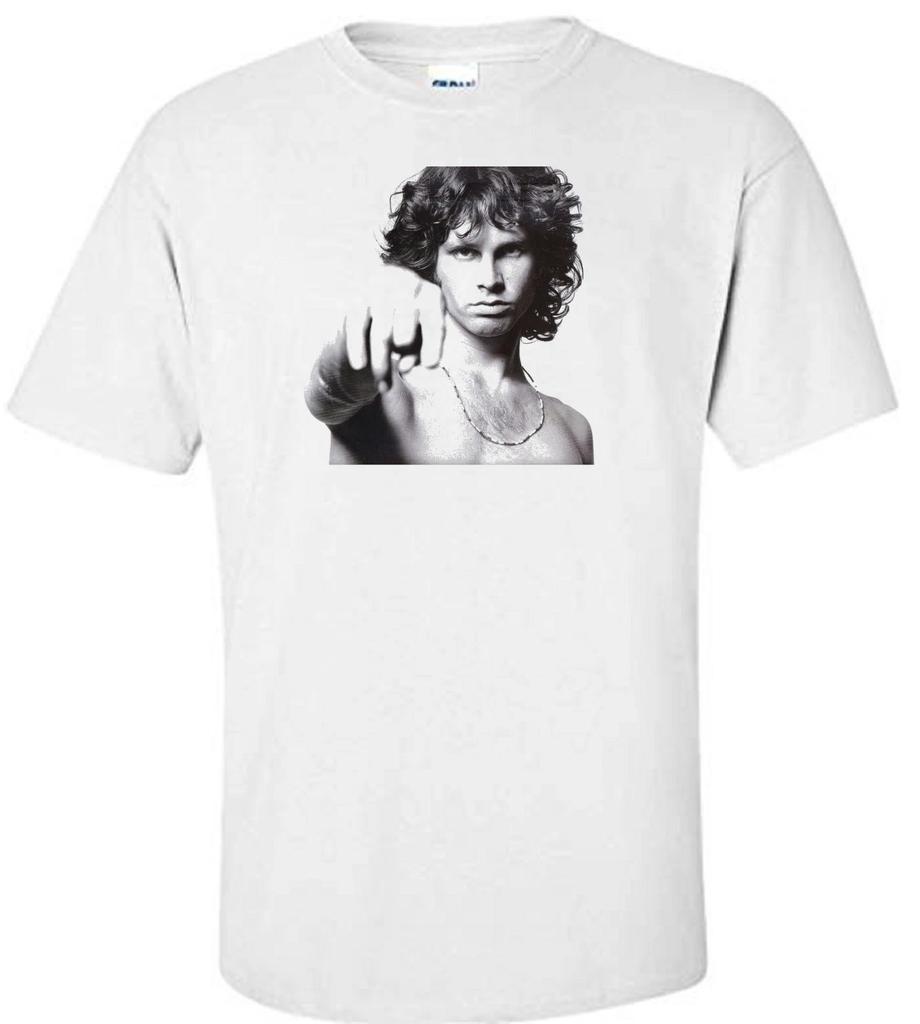 JIM MORRISON THE DOORS MUSIC LEGEND WHITE T-shirt Tops Tees Unisex