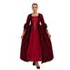 L Large Halloween Costume Lace Splicing Vintage Court Queen Costume Victorian Dress Ball Costume