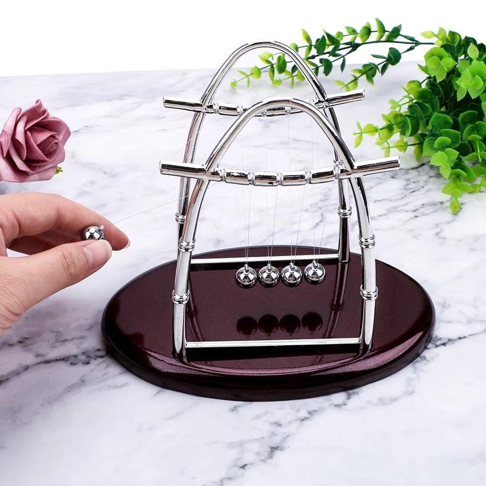 Physics Science Pendulum Cradle Decor Desktop Toys Steel Balance Ball  Ornaments