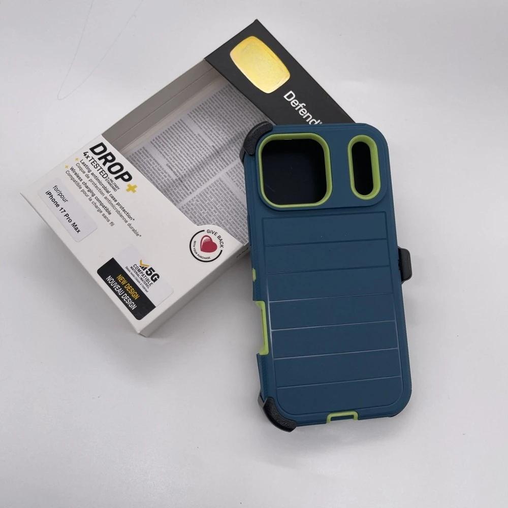 Чехол серии Defender Pro для iPhone 17 Pro Max Air 16 15 14 13 Официальный Оригинальный Ott BOX Защита камеры Противоударная крышка Клипса