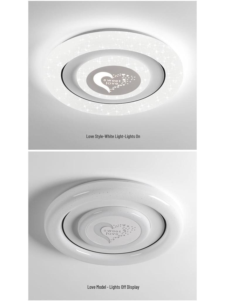 Умный современный кремовый круглый потолочный светильник для главной спальни - Модный и простой.