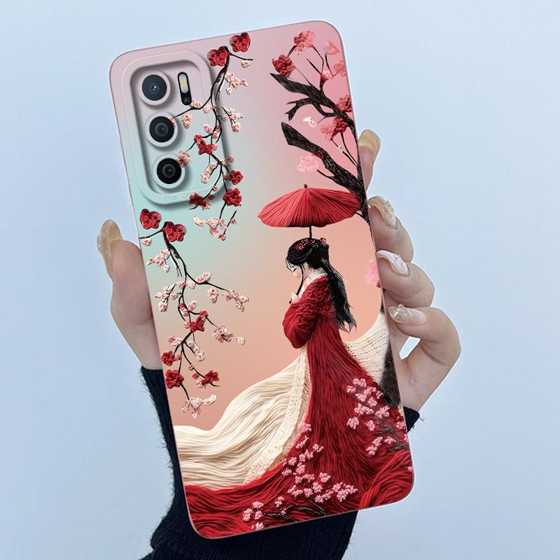 Чехол для OPPO A16 Чехол для Oppo A16s A54s Модный Простой Цветок Мягкий Жидкий Силикон Ударопрочный Чехол Oppo CPH2269 CPH2271 Funda