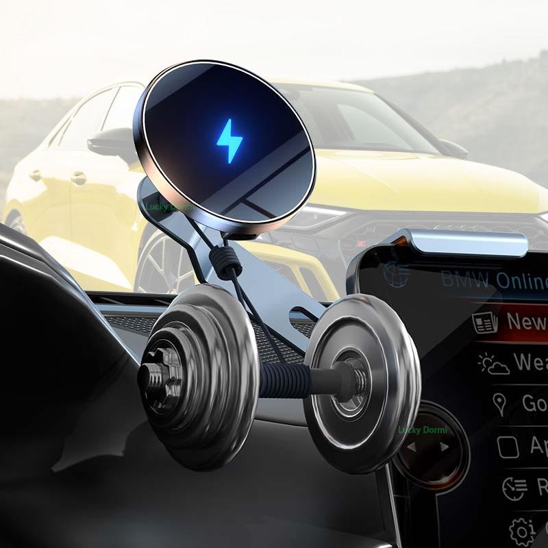 Car Phone Holder For Skoda Enyaq 2021~2025 Multimedia Screen Fixed Bracket Wireless Charger Stand Car Mobile Phone Mount Base