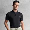 Fila Спортивная простая футболка-поло с эффектом охлаждения и быстрого высыхания для мужчин, верх, глубокий черный A51M631101FBK